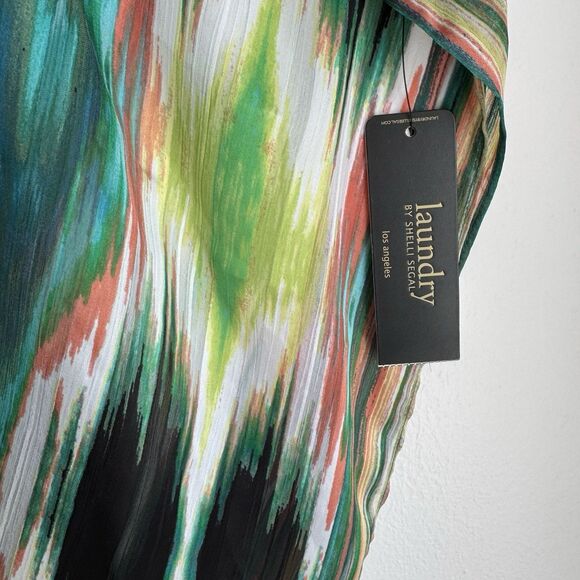 Laundry Shelli Segal Womens Flowy Sheath Stripe Vacation Vibrant Wrap Dress Sz 6 - Picture 6 of 12
